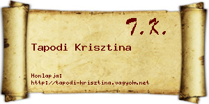 Tapodi Krisztina névjegykártya
